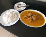 A picture of step 3 of Mutton besan curd curry.