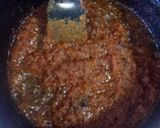 A picture of step 4 of Hyderabadi Lal murgh (Dum chicken).