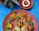 A picture of step 6 of Barbeque Paneer Pineapple.
