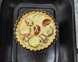 A picture of step 3 of Vegetarian French Quiche Lorraine.