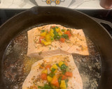 A picture of step 4 of Mango Salsa Salmon.