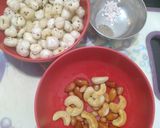 A picture of step 4 of Kaju special Farali Namkeen.