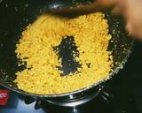 A picture of step 2 of Moong Dal Halwa.