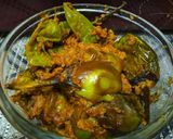 A picture of step 6 of Bhagaray baingan.