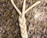 A picture of step 7 of Christmas wreath bread.