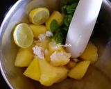 A picture of step 2 of Virgin Yellow Watermelon Mojito.