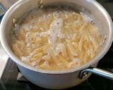 A picture of step 1 of Penne chicken pasta.