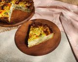 Foto del paso 7 de la receta: 🍄🍄‍🟫🥦Tarta de brócoli y champiñones con masa de polenta #singluten 🥦🍄‍🟫🍄