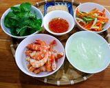 Hình bước làm 2 của món Gỏi Nha Đam trộn tôm