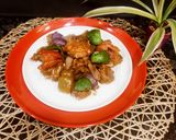 A picture of step 13 of Chilli garlic mushroom.