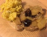 Foto del paso 6 de la receta: Costeletas de cerdo agridulce con puré de papa y batata