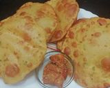 A picture of step 6 of Aaloo Masala Puri.