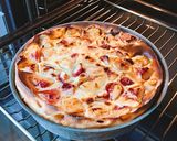 Hình bước làm 6 của món 💚 Bánh Đào Nướng (Clafoutis aux pêches)