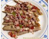 Foto del paso 5 de la receta: Ventresca de atún con pipirrana de pulpo