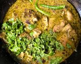 A picture of step 6 of Green Mutton Curry.