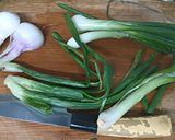A picture of step 1 of Spring Onion Aloo sabji.