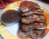 A picture of step 7 of Heart Chocolate Pancake With Chocolate Sauce.