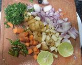 A picture of step 1 of Vegitable Poha Upma.
