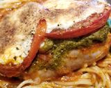 A picture of step 11 of Basil Pesto & Mozarella Chicken Thighs.