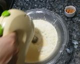 A picture of step 2 of Basbousa Arabic Cake.