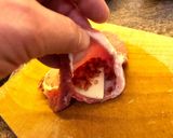 Sajttal és baconnel töltött karaj recept fázis 3 fotója