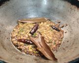A picture of step 3 of Dhaba style palak paneer.