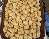 A picture of step 6 of Cheesy Tater Tot Hotdish.