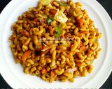 A picture of step 4 of Stir fry veggies macaroni.