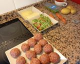Foto del paso 1 de la receta Albóndigas XL en salsa jardinera