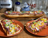 A picture of step 2 of Pizza Toast.