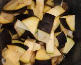 Foto del paso 6 de la receta: Albóndigas de carrillera ibérica en salsa de queso, berenjena y calabacín