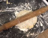 A picture of step 6 of Rolo cookie cake.
