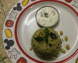 A picture of step 2 of Mint Rice.