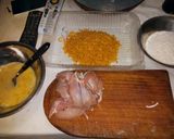 Foto del paso 2 de la receta: Coditos de pollo doritos con bombas de papa rellenas
