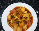 Hình bước làm 5 của món Tokbokki từ bánh tráng