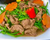 Hình bước làm 4 của món Thịt bò xào đọt su