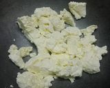 A picture of step 1 of Roohafza Coconut Sandesh.