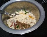 A picture of step 1 of Sponge Gourd Pakoda.