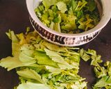 A picture of step 1 of Sarson ka saag 😋 (Punjabi style sarson ka saag) 😋😋.