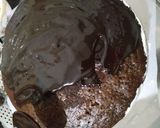 A picture of step 16 of Eggless Layered chocolate strawberry orange cake.