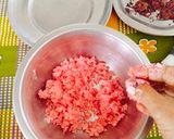 A picture of step 2 of ROSE COCONUT LADDU No Time No - fry Diwali sweet special Rose coconut laddu 🌹🌹.