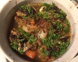 A picture of step 7 of California Farm Leftover Duck or Turkey Cabbage Roll Soup.