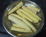 A picture of step 1 of Baby Corn Tikka.