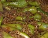 A picture of step 6 of Keema Bhari Hari Mirch...