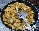 A picture of step 3 of Chayote or Chow Chow Fry.