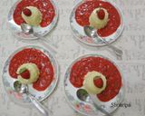 A picture of step 8 of Lemon pudding cake with Fresh Strawberry Sauce.