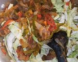A picture of step 5 of Gizzard cabbage sauce.