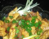 A picture of step 11 of Dragon chicken.