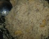 A picture of step 5 of Zeera rice with potatoes.