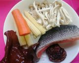 骰子鮭魚炊飯的食譜步驟1照片